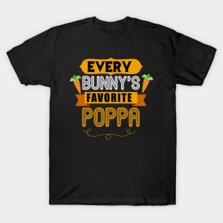 MENS EVERY BUNNYS FAVORITE POPPA SHIRT CUTE EASTER GIFT T-Shirt